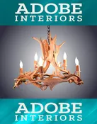 6 Light Fallow Ring Antler Chandelier