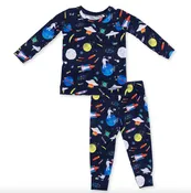 Astronaut and Rockets Long Sleeve Pajamas