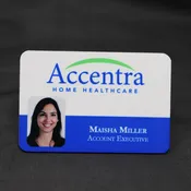 Plastic Full Color Name Badges with Photo ID – 2×3