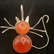 Cat Shaped Carnelian Pendant