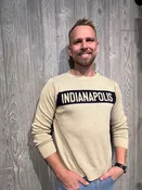 Hometown Classic Crew Sweater Camel/Navy Indianapolis