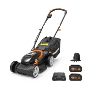 14 Cordless Electric Lawn Mower with 2 Batteries