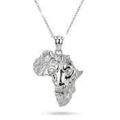 Africa Lion Pendant Necklace