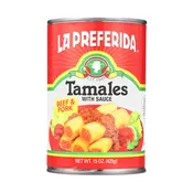 Beef & Pork Tamales in a Can (Ready-to-Eat) | La Preferida