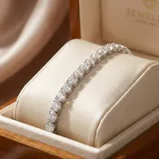 14K White Gold Lab Grown Diamond Tennis Bracelet