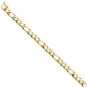 14KY FIGARO LINK BRACELET