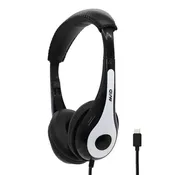 Avid Education AE-35 Light Weight Headphone with Braided Nylon Cord, White
