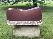 5 Star Saddle Pad Dark Chocolate 7/8 inch Ivory Cowboy Tooled FL 30x28