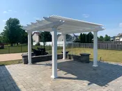 12x12 Shade Pergola - White