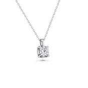 1.5 Carat Lab Diamond Necklace | Platinum Silver
