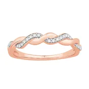 10k Rose Gold Diamond Ring