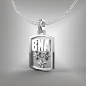 Nashville BNA Dog Tag Pendant with Diamonds