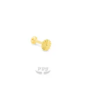 14K Gold- 18g/16g  Plain Flower Labret