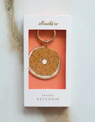 Bagel Enamel Keychain
