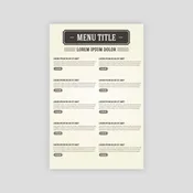 Classic Menu (Tan / Brown)