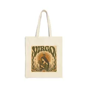 Virgo Zodiac Canvas Tote Bag — Astrology Tote — Charmed on South