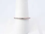 0.17 Cttw Diamond & 10k Rose Gold Half Eternity Band 1.5g Size 8.25 Fw0426lzxdu