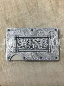 3D D250008965 Mens Cross Motif Utility Wallet Black Silver