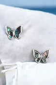 Abalone Butterfly Post Earring