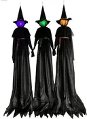 Hanging Light-Up Witch Ghost 7'