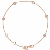 1/4 CTW Bezel-Set Station Bracelet