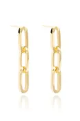 925 Gold Plated Double Link Earrings