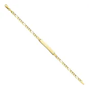14KY FIGARO 3+1 ID BRACELET