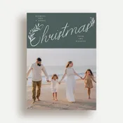 Botanical Script Holiday Card