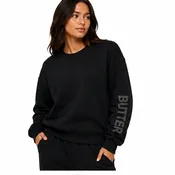 Butter Plush Diamond Oversized Crew