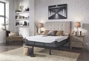 12 Inch Chime Elite - White/Gray - 2 Pc. - Queen Mattress, Adjustable Base