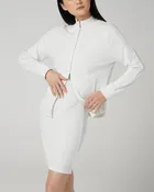 Mock Neck Zip Cardigan