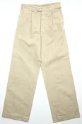 Auralee Garment-Dyed Finx Light Chino One-Tuck Wide Pants - Beige