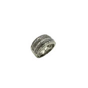 10K White Gold 1CTW Diamond Multi-Row Ring