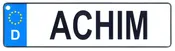 Achim - European License Plate (Germany)