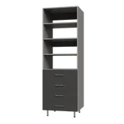 4 Drawer Garage Tall Shelf Tower
