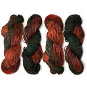 About The Color - Salmon & Spruce, DK Wool & Silk Blend