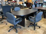 6' Espresso Conference Table — Used Office Furniture Connection