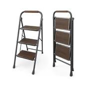 3 Sturdy Step Stool with Anti-Slip Pedal &amp;amp; Comfortable Handrail