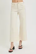Risen Crop Wide Adjustable Waist Jeans