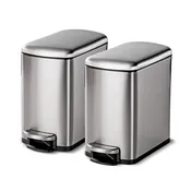 2 Pk-1.6 Gallon Step Trash Cans