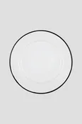 Black Stripe Enamel Dinner Plate