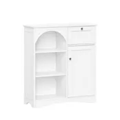 1 Door, 1 Drawer Kitchen Storage Cabinet with Open Shelves