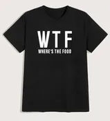 Black WTF printed shirt