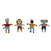 4-1/4"H Wool Felt Animal in Clothes Ornament, 4 Styles