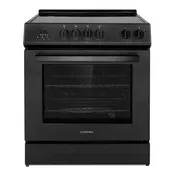 30 in. 4.9 cu. ft. Electric Range with 4 Burner Glass Cooktop and Convection Oven in Matte Black (COS-ERD304K-BK)