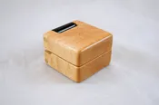 Double Hinged Wood Ring Box | Birdseye Maple & Roasted Curly Maple #124