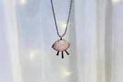 18" Natural Druzy Eyeball Necklace