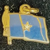 14K Gold Bonnie Blue Flag Charm