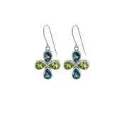Amythyst and Garnet Gemstone Earrings