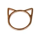 12 mm Rosegold and Gold Cat Head Stitch Markers